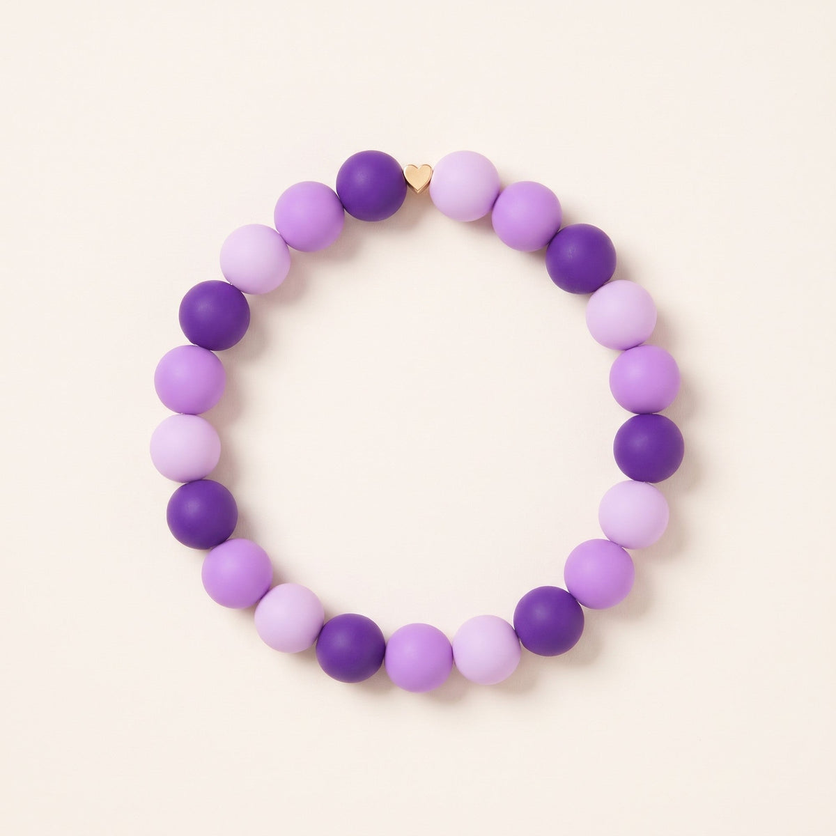 Gemmies Purple Play beaded dog collar — grape, violet and lilac silicone beads